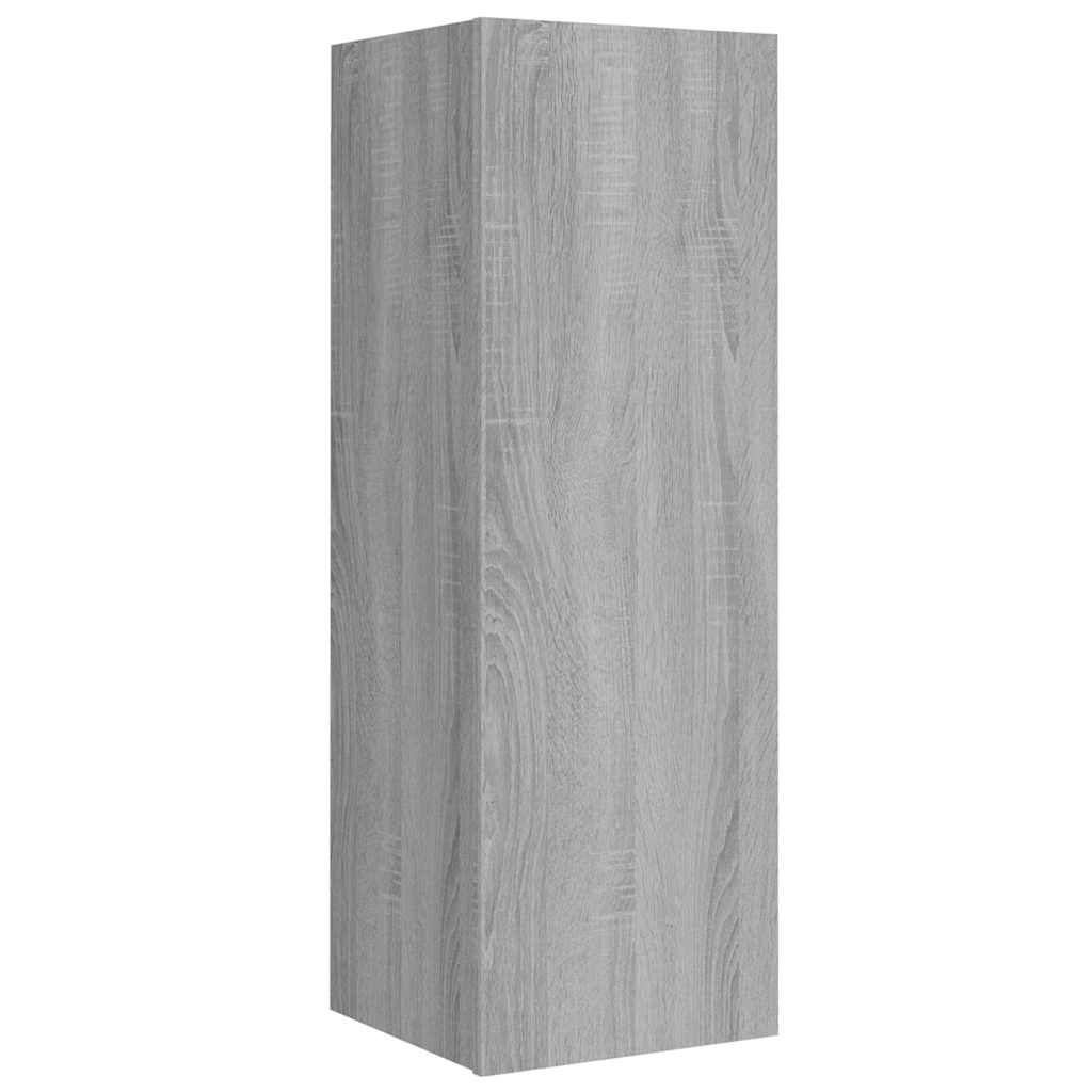 vidaXL 4 Piece TV Cabinet Set Grey Sonoma Engineered Wood - 30.5 x 30 x 90 cm