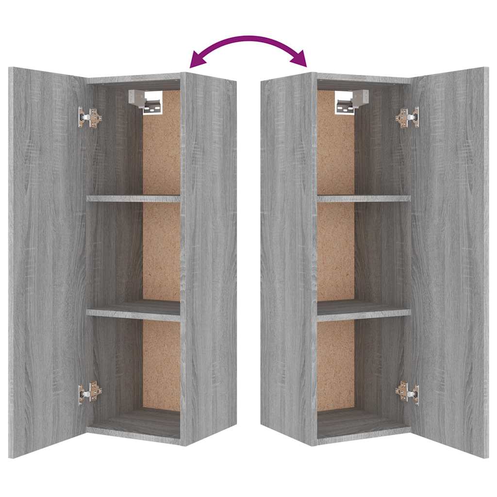 vidaXL 4 Piece TV Cabinet Set Grey Sonoma Engineered Wood - 30.5 x 30 x 90 cm