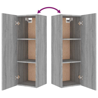 vidaXL 4 Piece TV Cabinet Set Grey Sonoma Engineered Wood - 30.5 x 30 x 90 cm