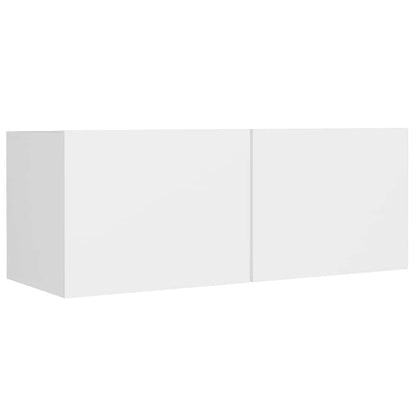 vidaXL 8 Piece TV Cabinet Set White Engineered Wood - 80 x 30 x 30 cm - 67423