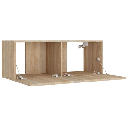 vidaXL 8 Piece TV Cabinet Set Sonoma Oak Engineered Wood - Brown - 80 x 30 x 30 cm - 67424