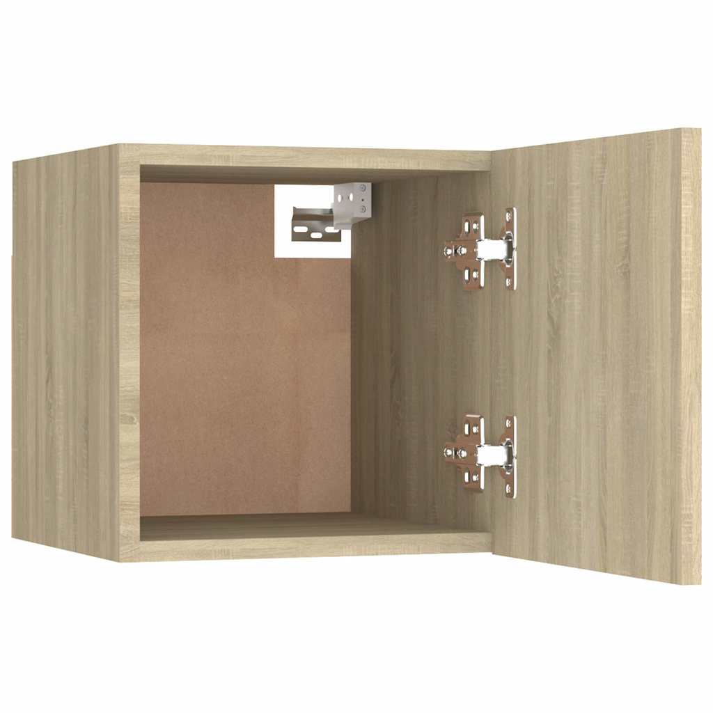 vidaXL 8 Piece TV Cabinet Set Sonoma Oak Engineered Wood - Brown - 80 x 30 x 30 cm - 67424