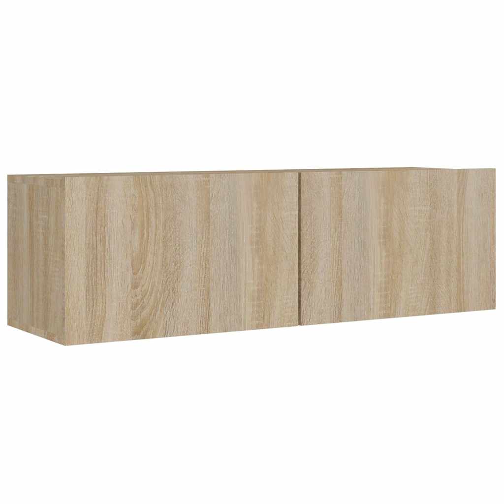 vidaXL 8 Piece TV Cabinet Set Sonoma Oak Engineered Wood - Brown - 100 x 30 x 30 cm - 67430