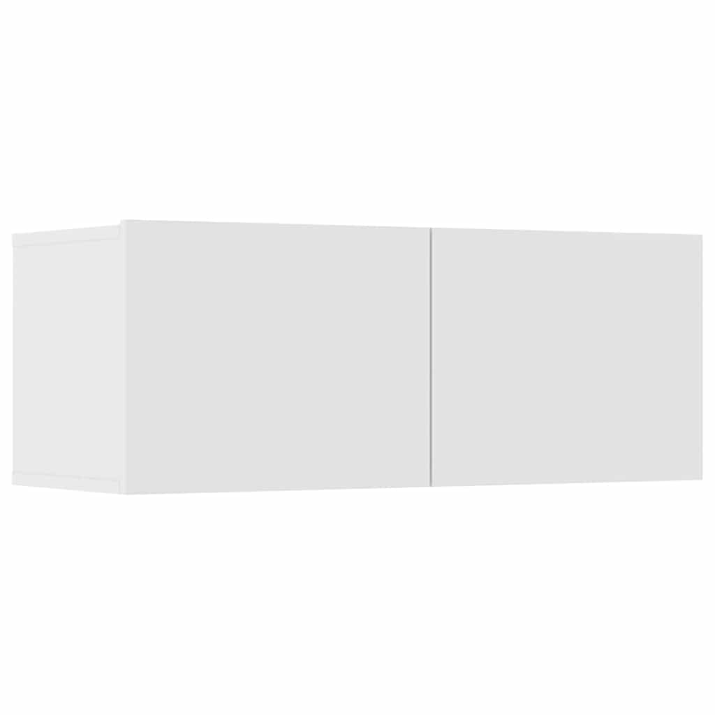 vidaXL 8 Piece TV Cabinet Set White Engineered Wood - 80 x 30 x 30 cm - 67432
