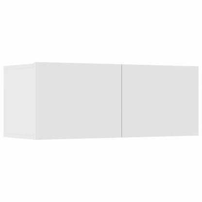 vidaXL 8 Piece TV Cabinet Set White Engineered Wood - 80 x 30 x 30 cm - 67432