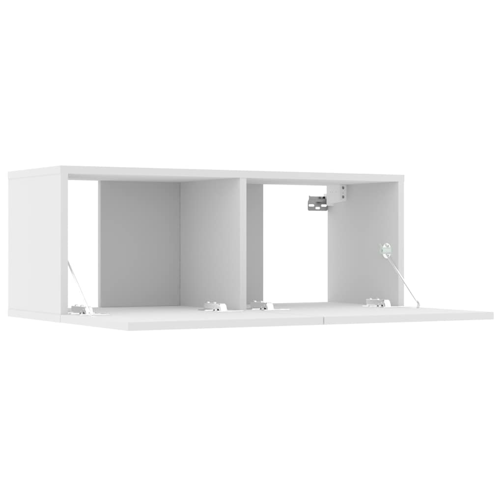 vidaXL 8 Piece TV Cabinet Set White Engineered Wood - 80 x 30 x 30 cm - 67432