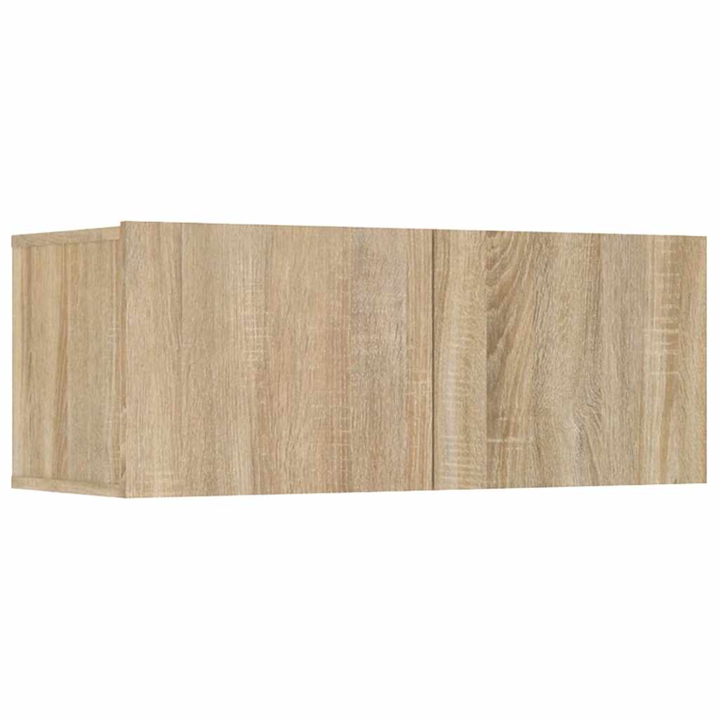 vidaXL 8 Piece TV Cabinet Set Sonoma Oak Engineered Wood - Brown - 30.5 x 30 x 90 cm