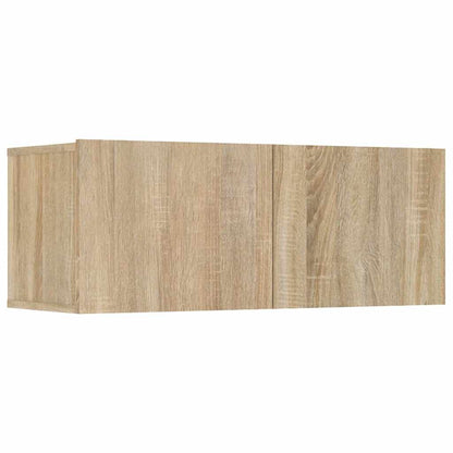 vidaXL 8 Piece TV Cabinet Set Sonoma Oak Engineered Wood - Brown - 30.5 x 30 x 90 cm