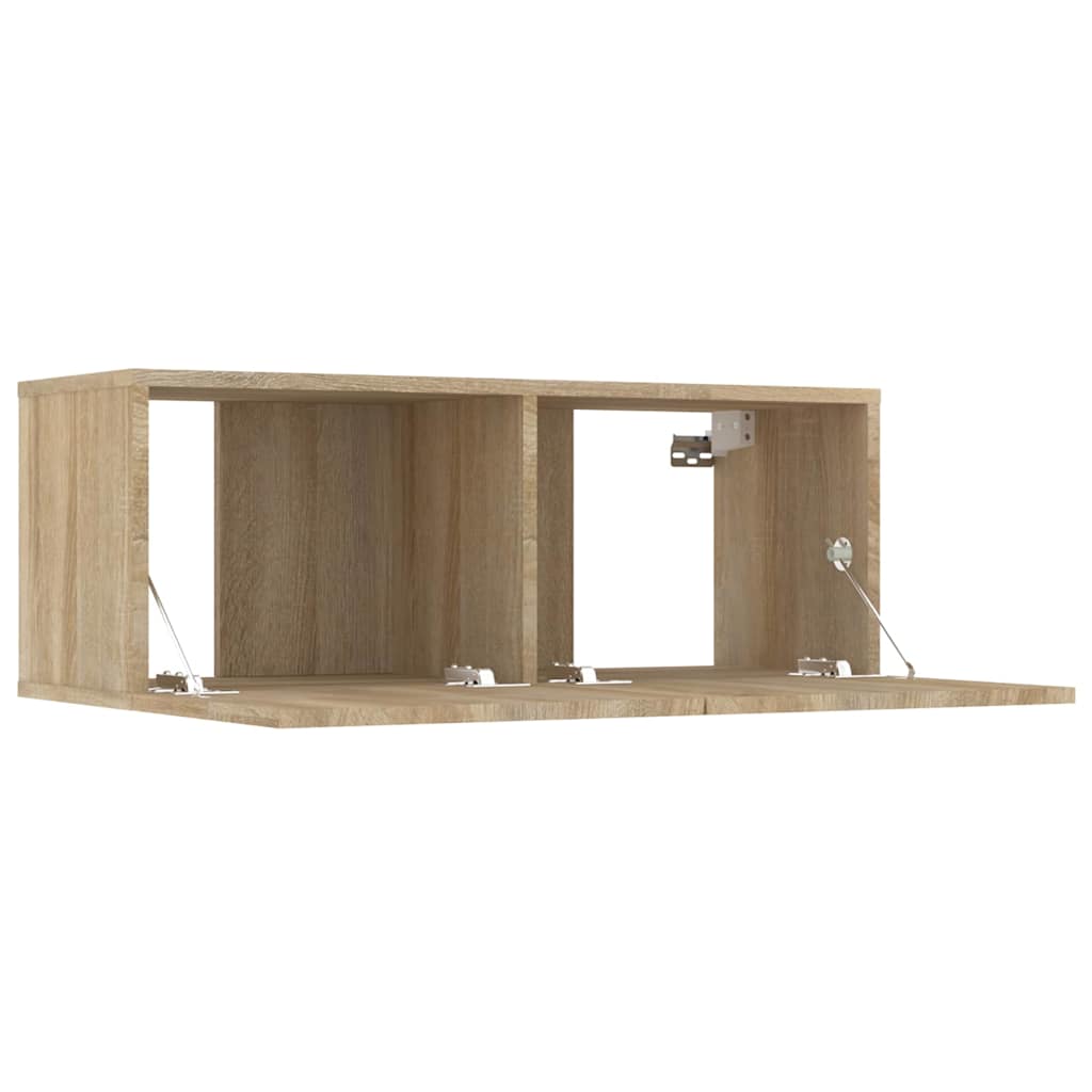 vidaXL 8 Piece TV Cabinet Set Sonoma Oak Engineered Wood - Brown - 30.5 x 30 x 90 cm
