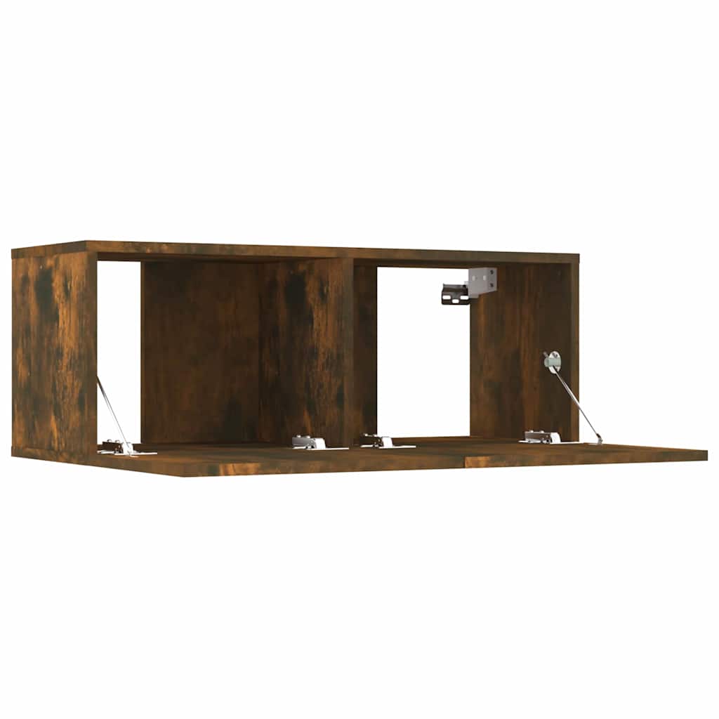 vidaXL 8 Piece TV Cabinet Set Smoked Oak Engineered Wood - Brown - 30.5 x 30 x 90 cm