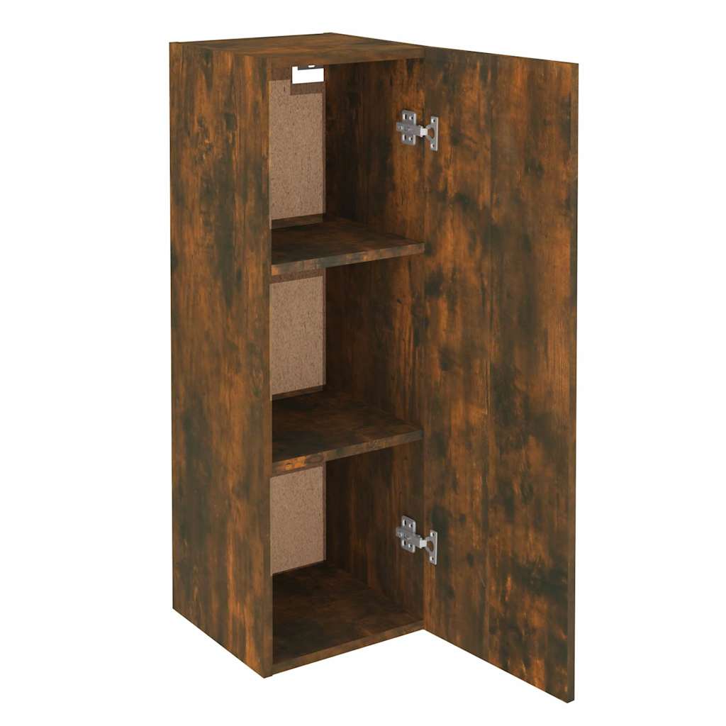 vidaXL 8 Piece TV Cabinet Set Smoked Oak Engineered Wood - Brown - 30.5 x 30 x 90 cm