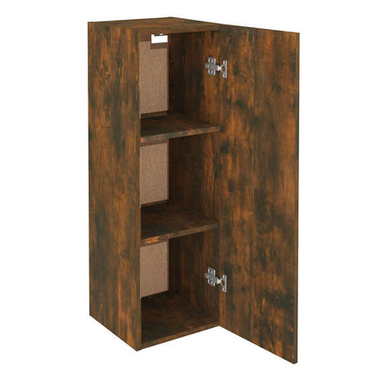vidaXL 8 Piece TV Cabinet Set Smoked Oak Engineered Wood - Brown - 30.5 x 30 x 90 cm