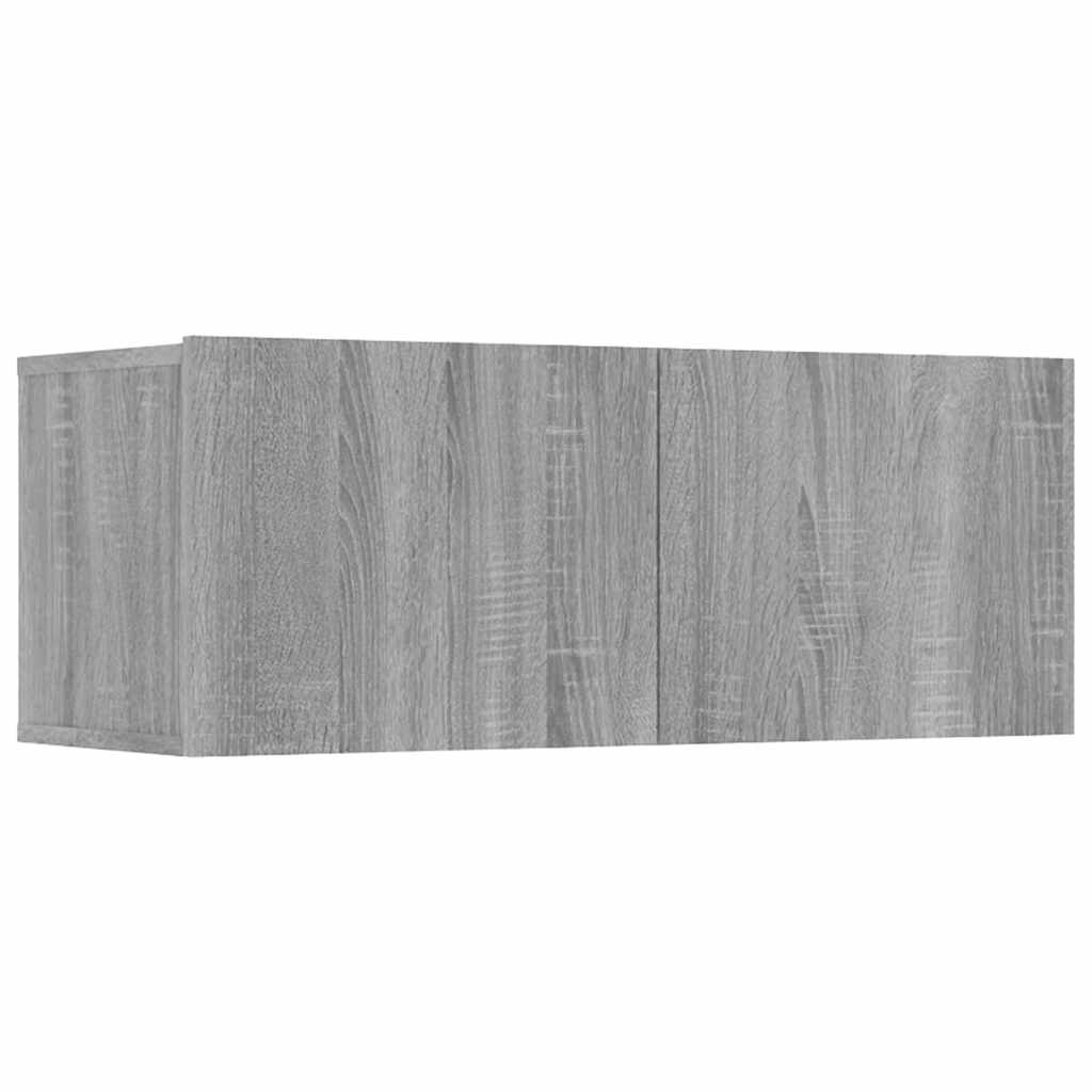 vidaXL 8 Piece TV Cabinet Set Grey Sonoma Engineered Wood - 30.5 x 30 x 90 cm