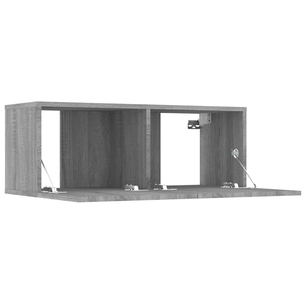 vidaXL 8 Piece TV Cabinet Set Grey Sonoma Engineered Wood - 30.5 x 30 x 90 cm