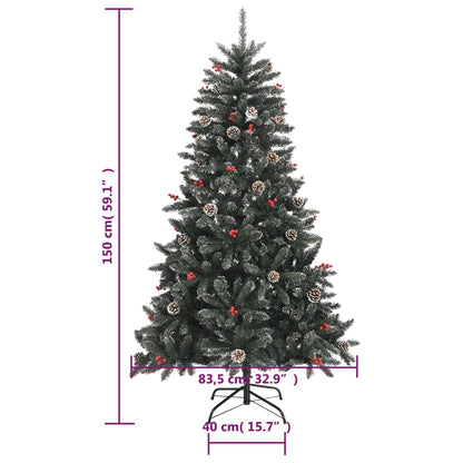 vidaXL Artificial Christmas Tree with Stand Green 150 cm PVC - 54235