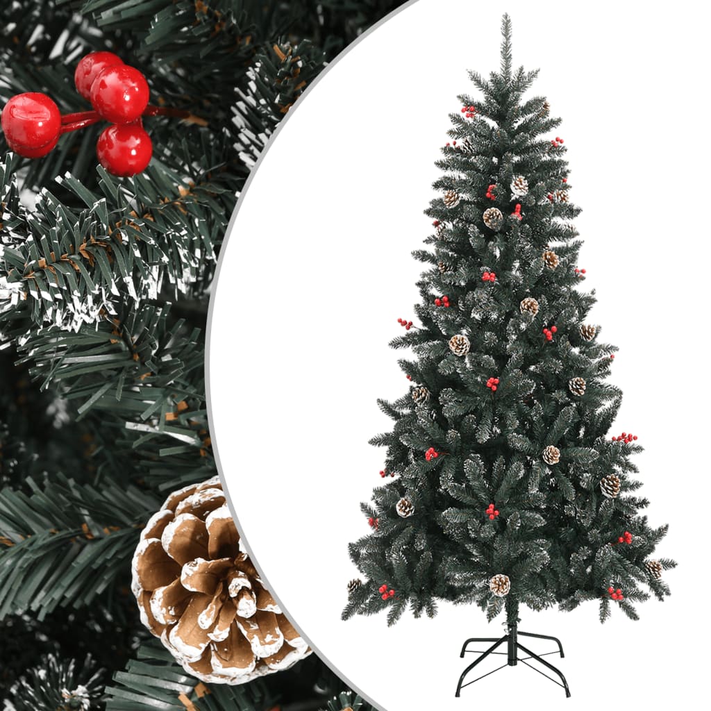 vidaXL Artificial Christmas Tree with Stand Green 210 cm PVC - 54247