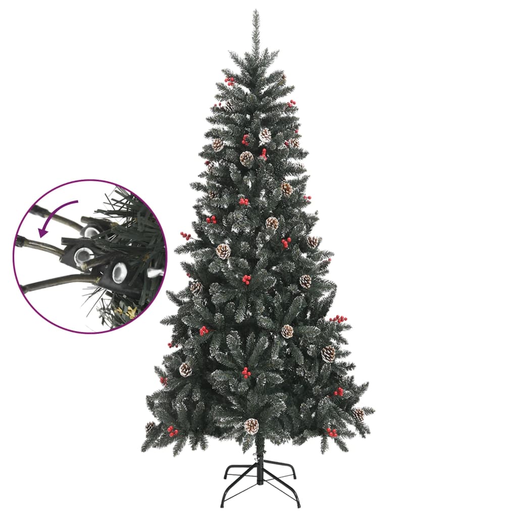 vidaXL Artificial Christmas Tree with Stand Green 240 cm PVC - 54251