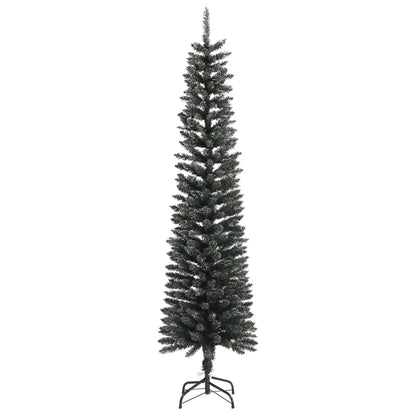vidaXL Artificial Slim Christmas Tree with Stand Green 210 cm PVC