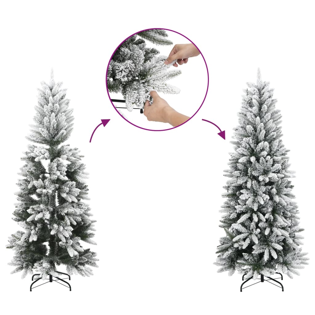 vidaXL Christmas trees Warm White PVC and Plastic and Steel and PE - 150 cm