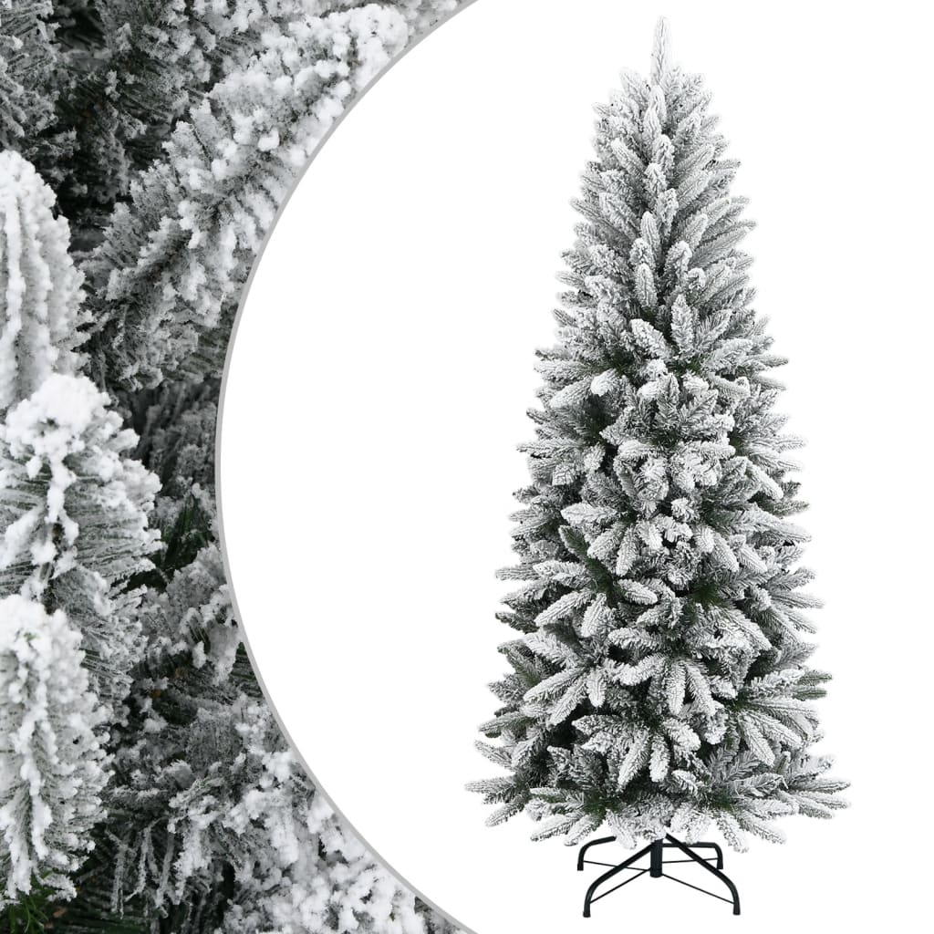 vidaXL Christmas trees Warm White PVC and Plastic and Steel and PE - 210 cm