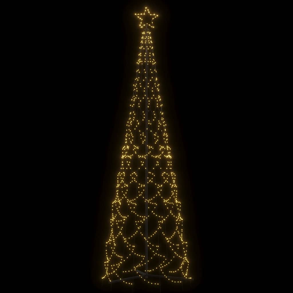 vidaXL Christmas Cone Tree Warm White 500 LEDs 100x300 cm - 300 x 100 cm