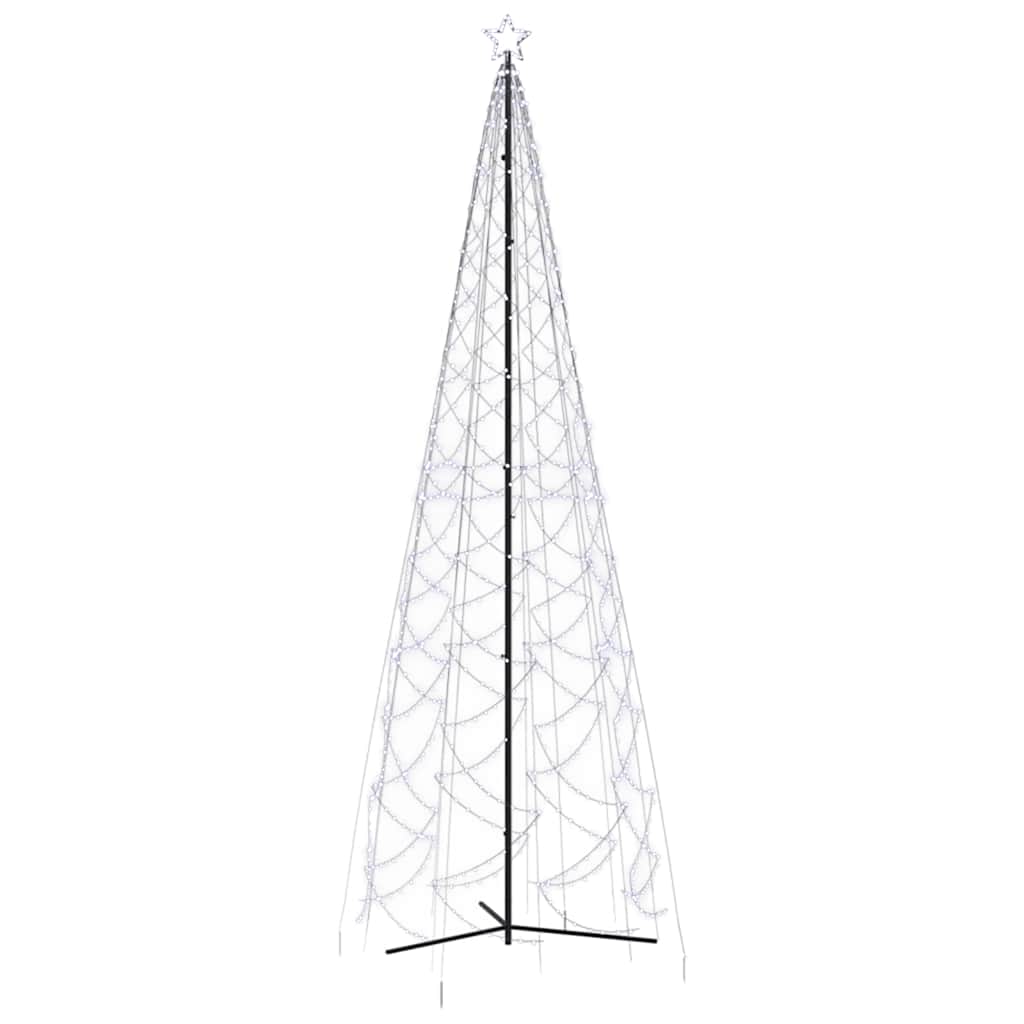 vidaXL Christmas Cone Tree Cold White 1400 LEDs 160x500 cm - 500 x 160 cm