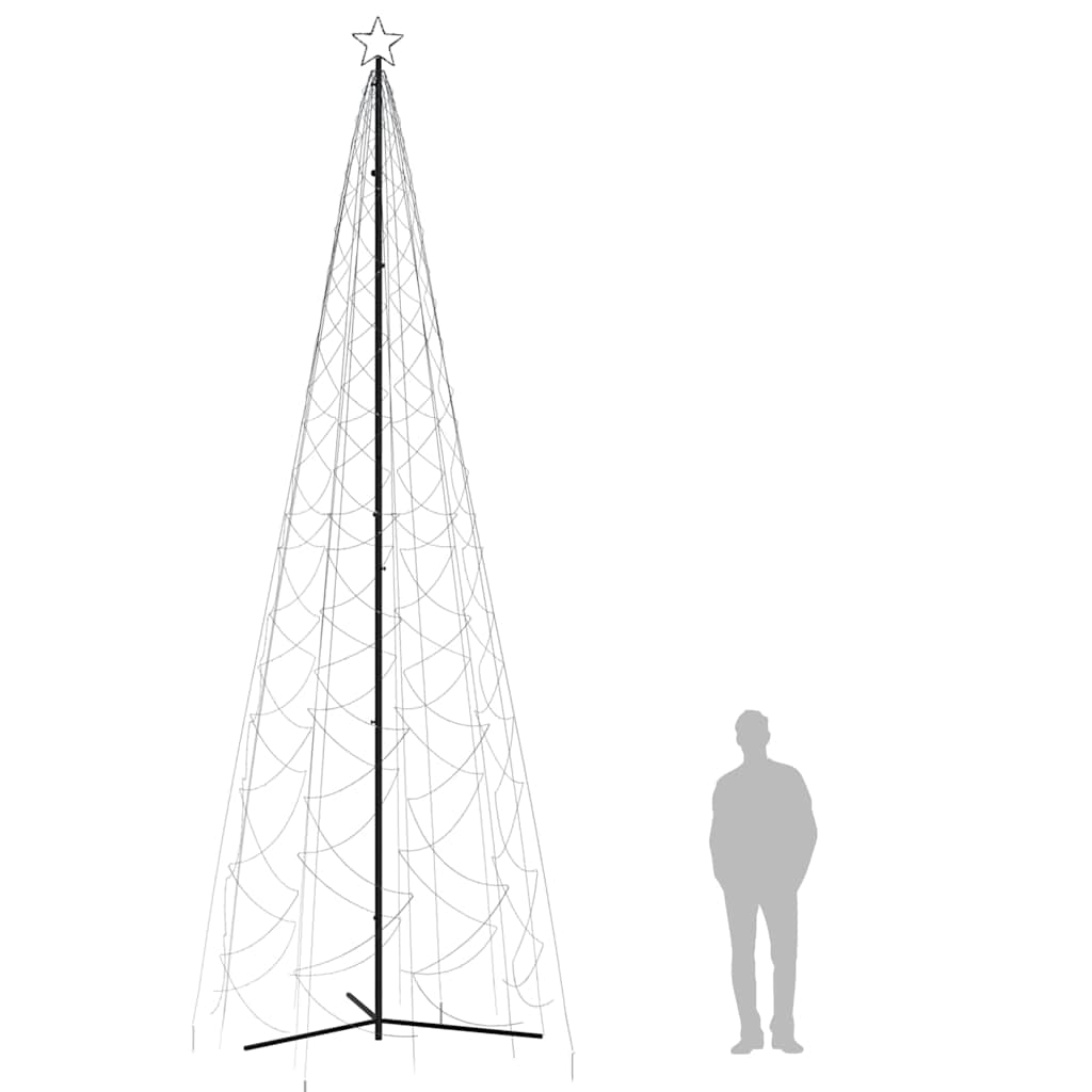 vidaXL Christmas Cone Tree Cold White 1400 LEDs 160x500 cm - 500 x 160 cm