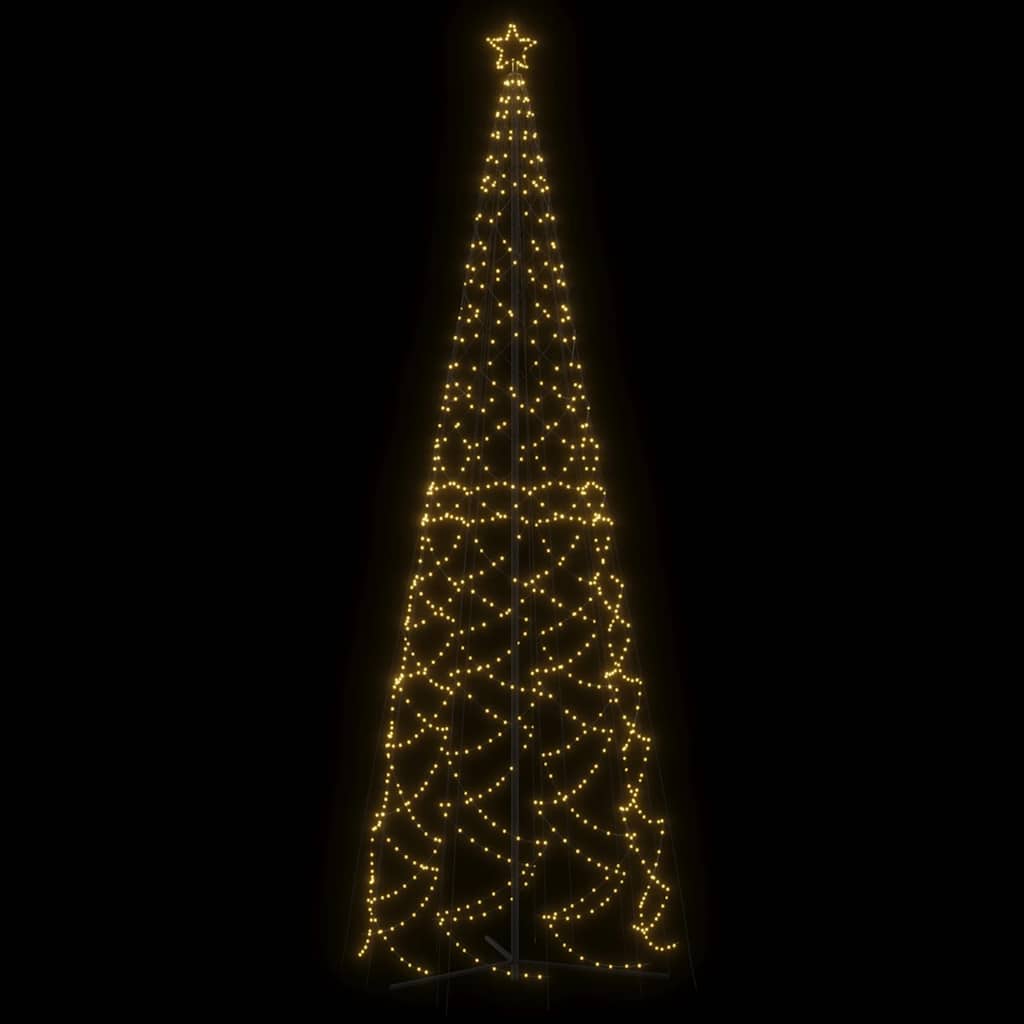 vidaXL Christmas Cone Tree Warm White 1400 LEDs 160x500 cm - 500 x 160 cm