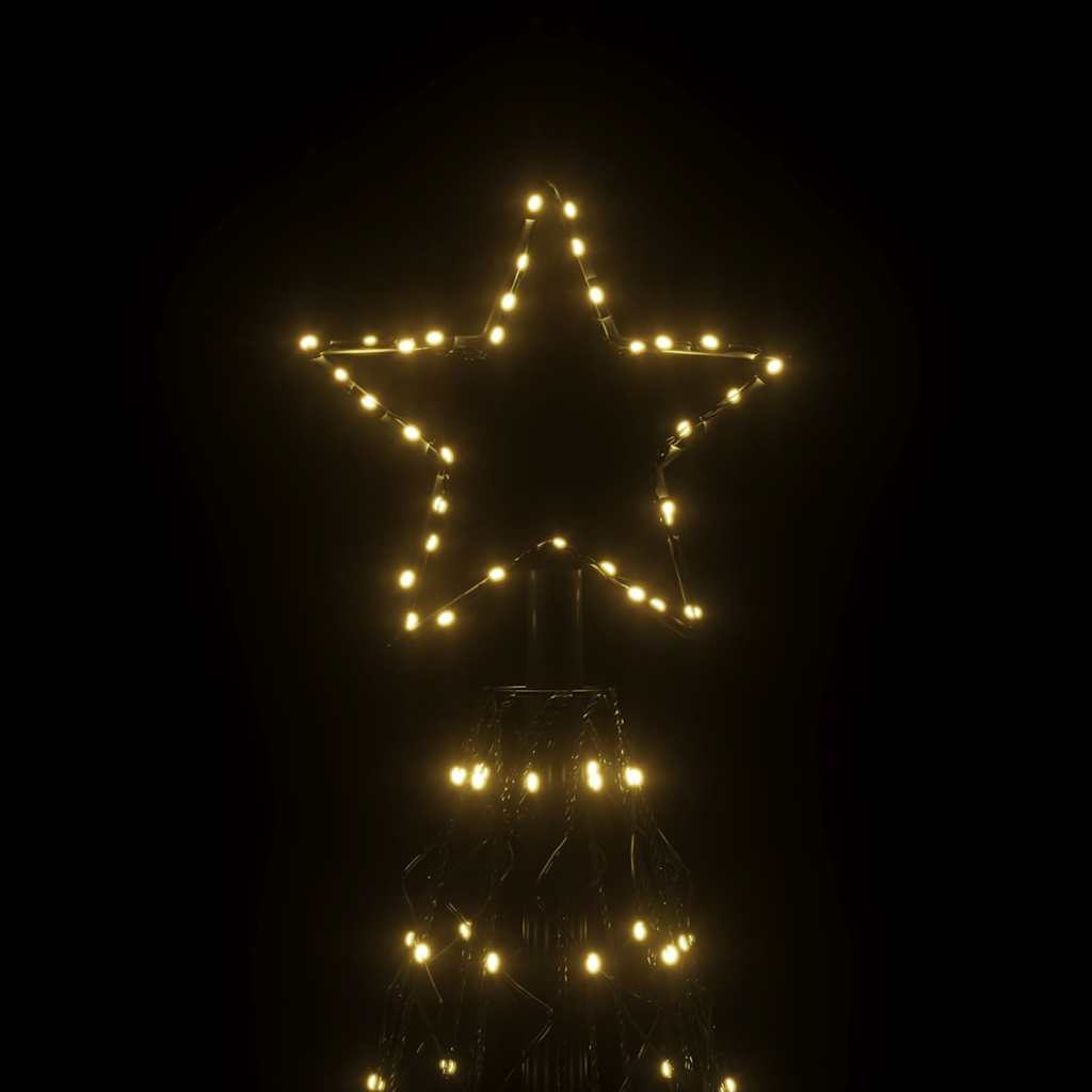 vidaXL Christmas Cone Tree Warm White 1400 LEDs 160x500 cm - 500 x 160 cm