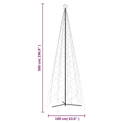 vidaXL Christmas Cone Tree Warm White 1400 LEDs 160x500 cm - 500 x 160 cm