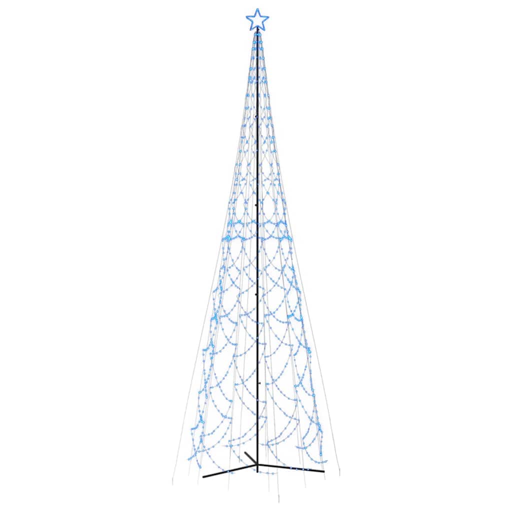vidaXL Christmas Cone Tree Blue 3000 LEDs 230x800 cm - 800 x 230 cm