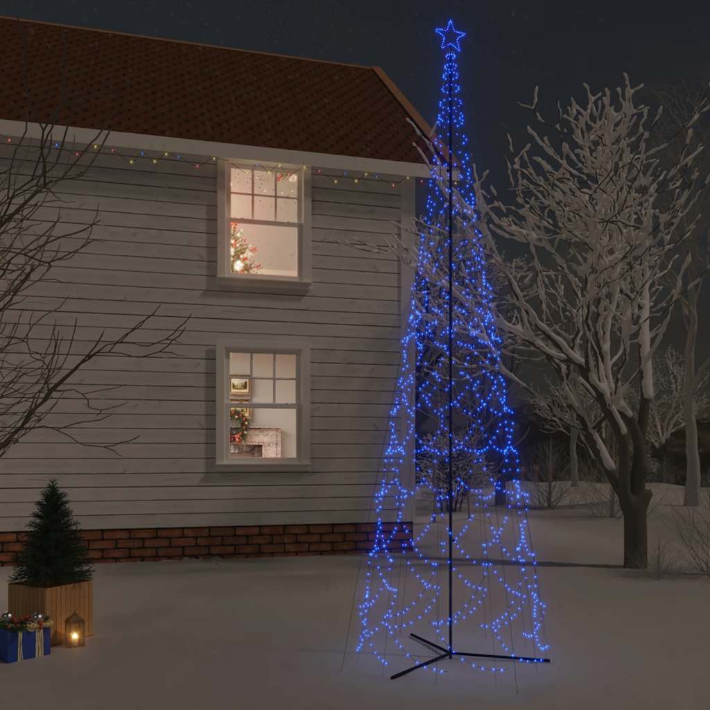 vidaXL Christmas Cone Tree Blue 3000 LEDs 230x800 cm - 800 x 230 cm
