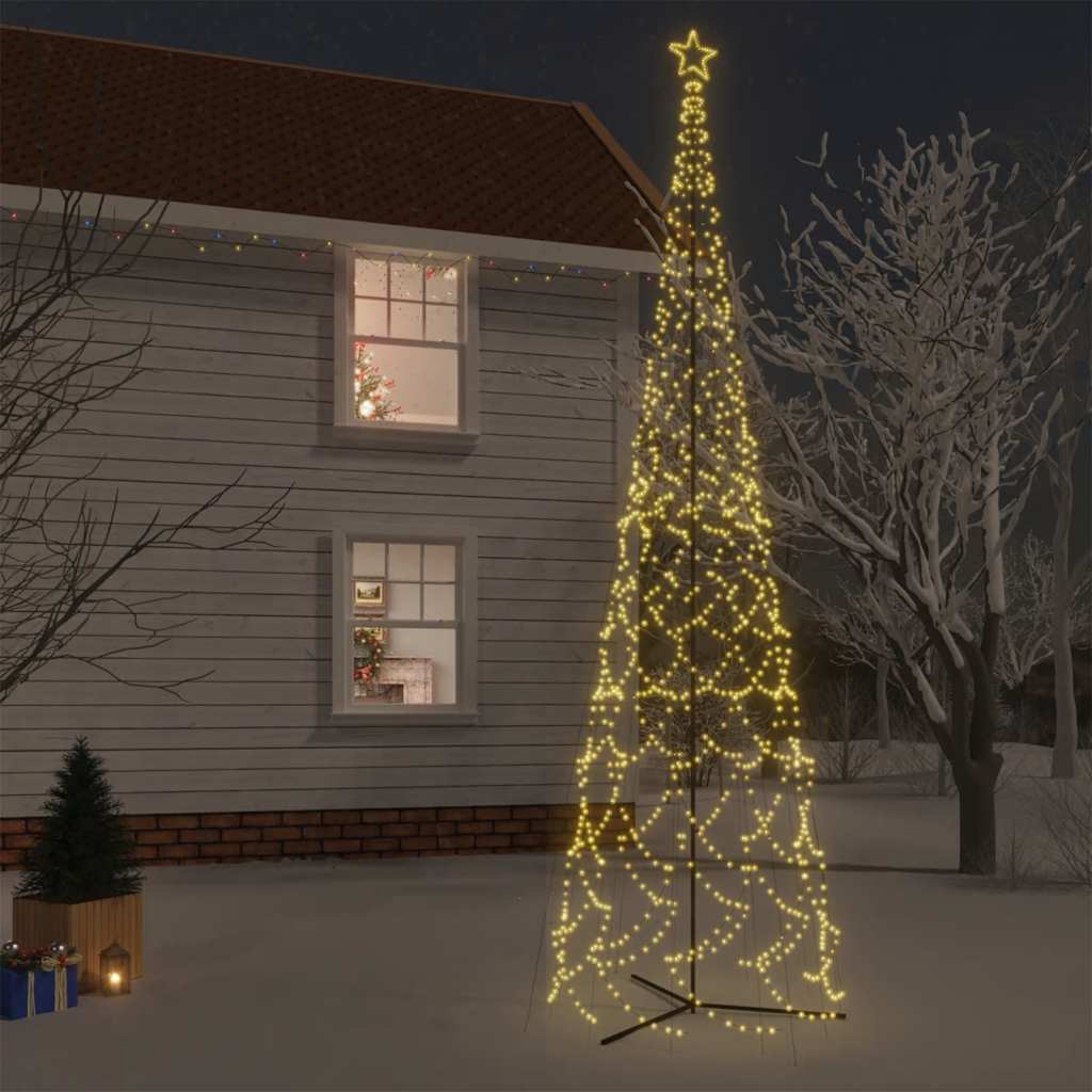 vidaXL Christmas Cone Tree Warm White 3000 LEDs 230x800 cm - 800 x 230 cm