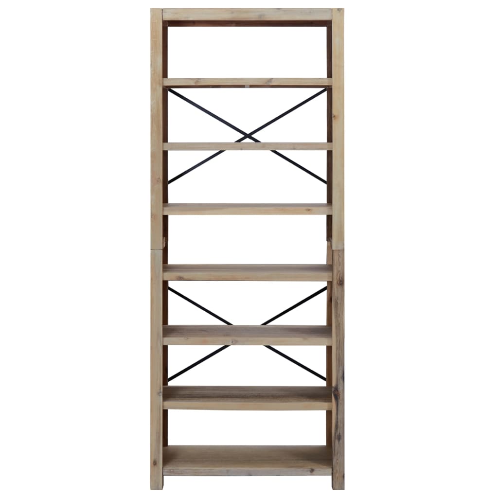 vidaXL 7-Tier Bookcase 80x30x200 cm Solid Wood Acacia - Brown