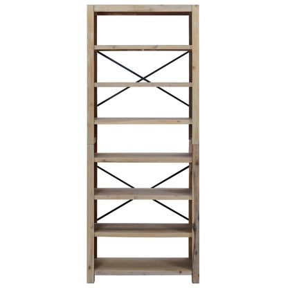 vidaXL 7-Tier Bookcase 80x30x200 cm Solid Wood Acacia - Brown