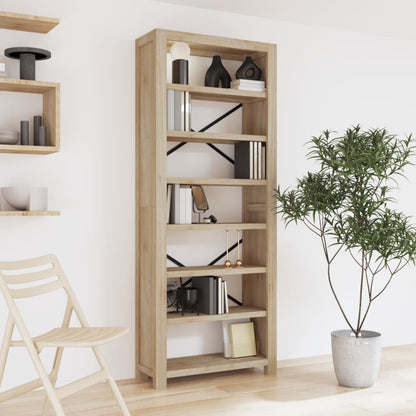 vidaXL 7-Tier Bookcase 80x30x200 cm Solid Wood Acacia - Brown
