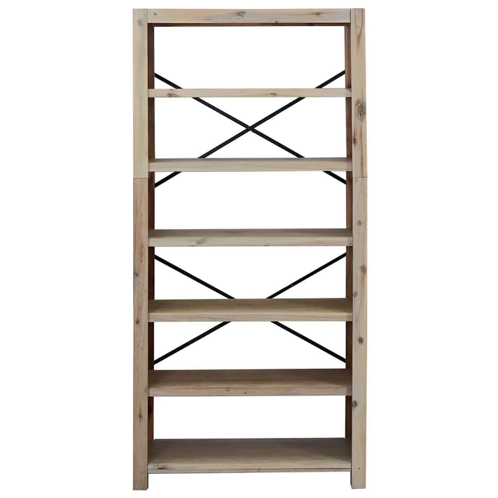 vidaXL 6-Tier Bookcase 80x30x170 cm Solid Wood Acacia - Brown