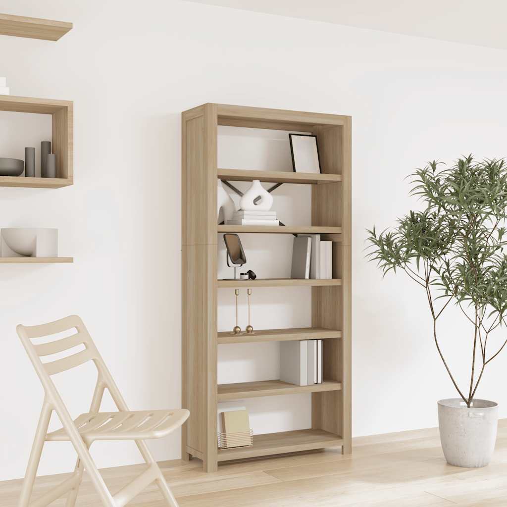 vidaXL 6-Tier Bookcase 80x30x170 cm Solid Wood Acacia - Brown