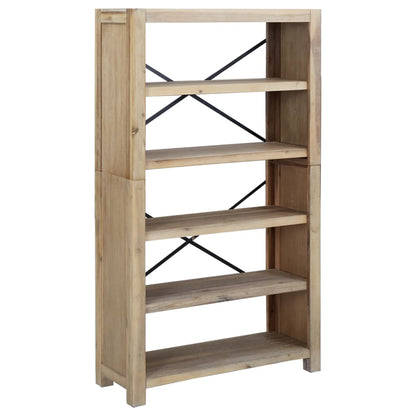 vidaXL 5-Tier Bookcase 80x30x140 cm Solid Wood Acacia - Brown