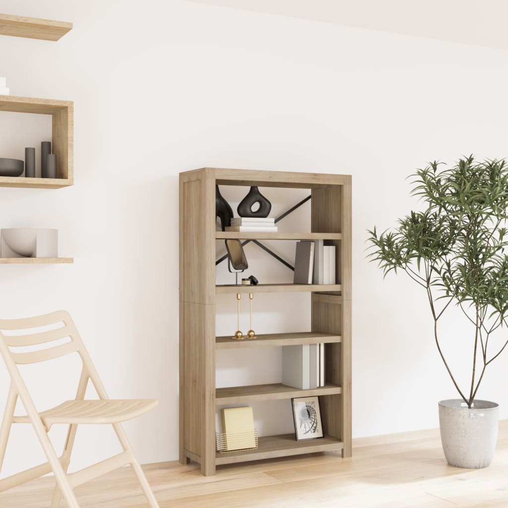 vidaXL 5-Tier Bookcase 80x30x140 cm Solid Wood Acacia - Brown