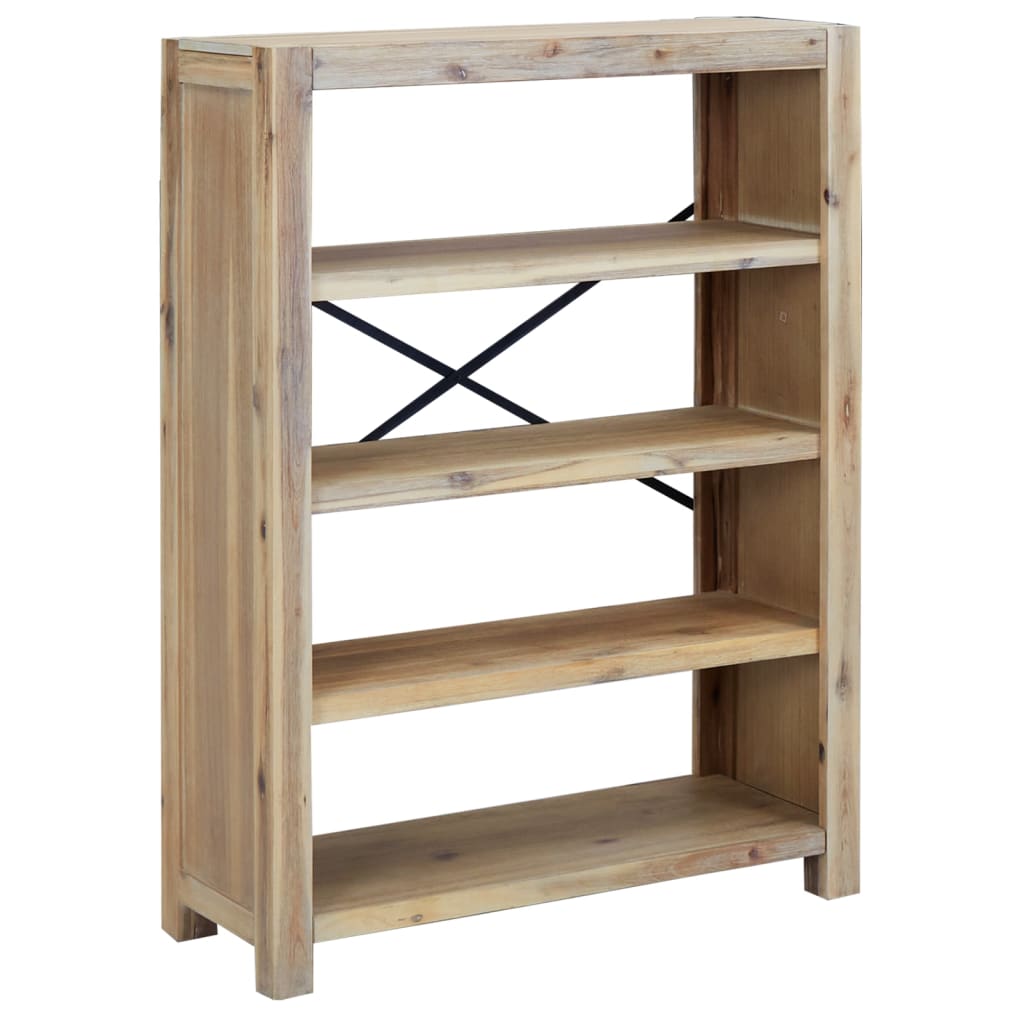 vidaXL 4-Tier Bookcase 80x30x110 cm Solid Wood Acacia - Brown