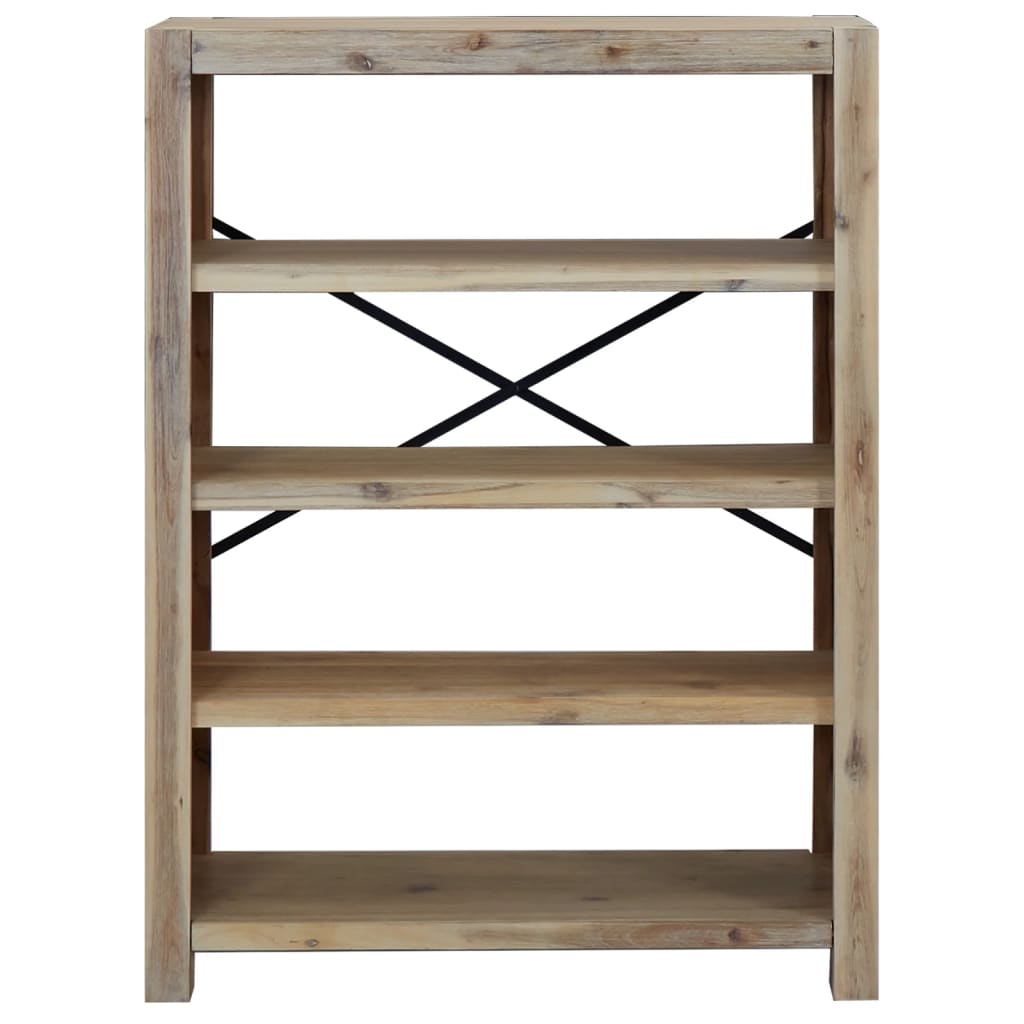 vidaXL 4-Tier Bookcase 80x30x110 cm Solid Wood Acacia - Brown