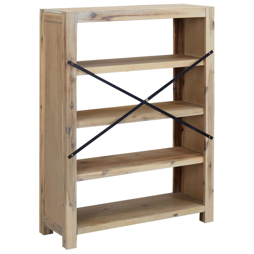 vidaXL 4-Tier Bookcase 80x30x110 cm Solid Wood Acacia - Brown