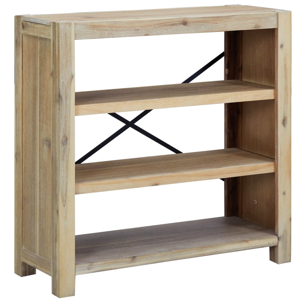 vidaXL 3-Tier Bookcase 80x30x80 cm Solid Wood Acacia - Brown