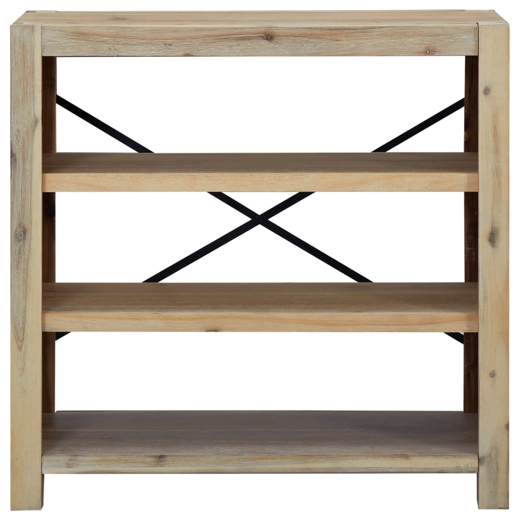 vidaXL 3-Tier Bookcase 80x30x80 cm Solid Wood Acacia - Brown