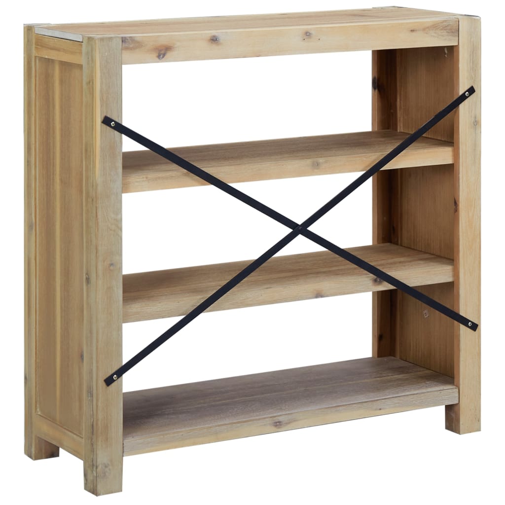 vidaXL 3-Tier Bookcase 80x30x80 cm Solid Wood Acacia - Brown