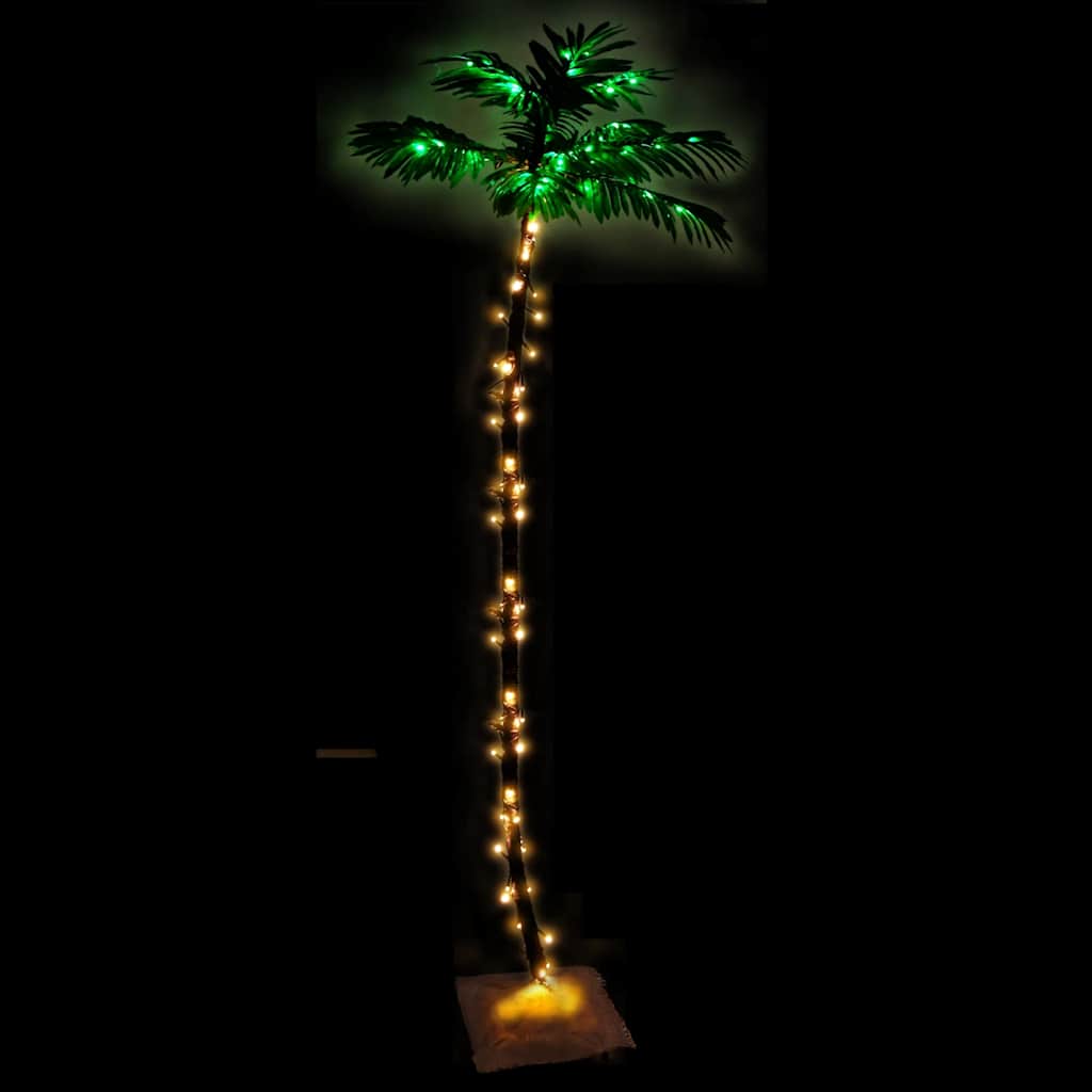 vidaXL LED Palm Tree Warm White 136 LEDs 220 cm