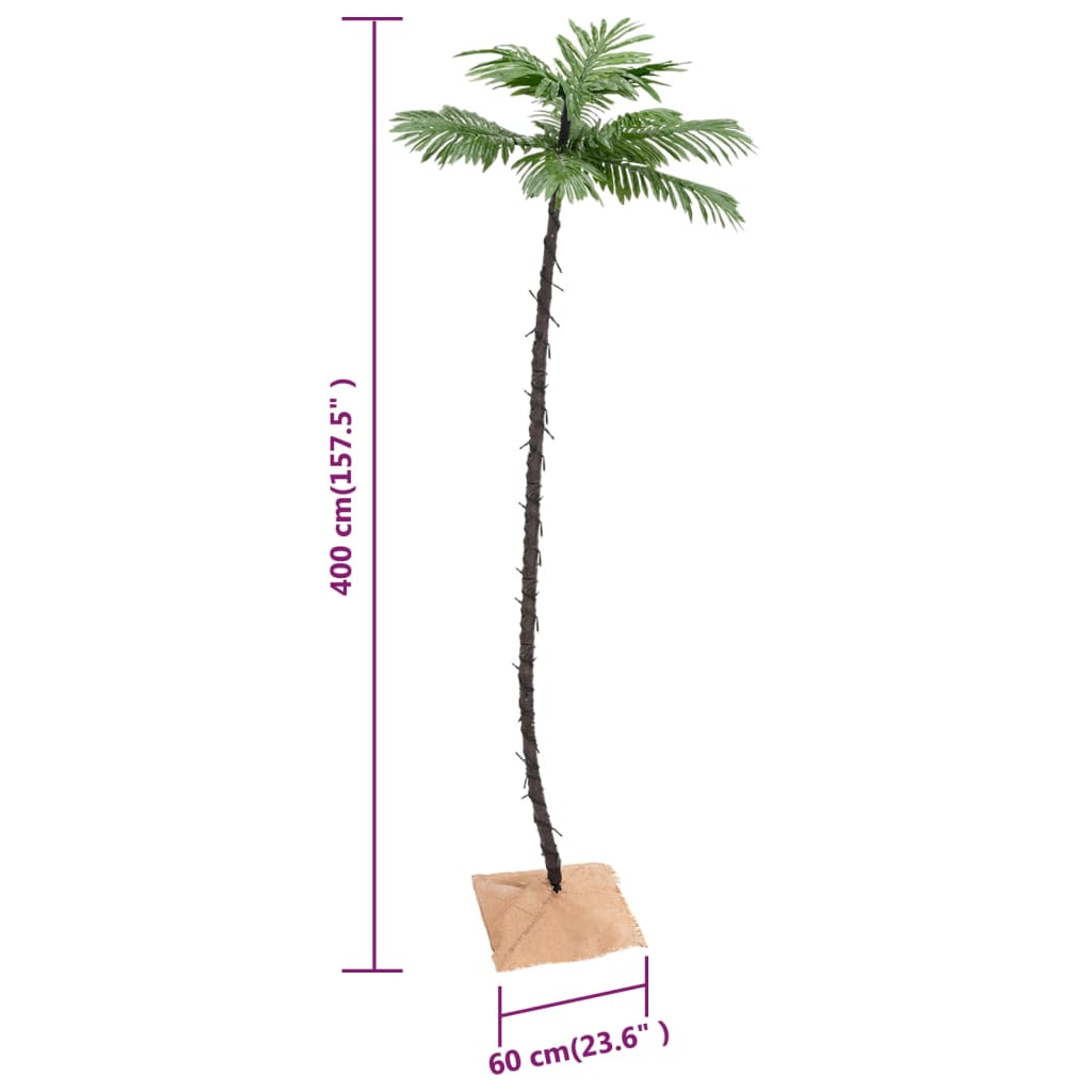 vidaXL LED Palm Tree Warm White 252 LEDs 400 cm