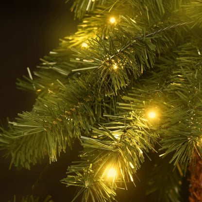 vidaXL Christmas Tree with LEDs 210 cm - Green