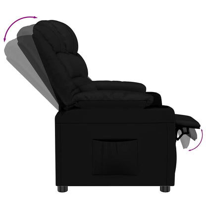 vidaXL Recliner Chair Black Faux Leather - 66301